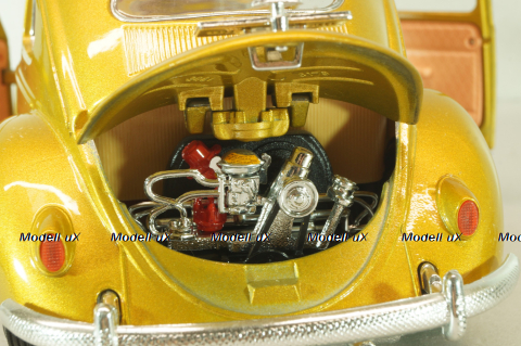 Volkswagen Beetle 1955 1000000th, gold, Burago 1:18