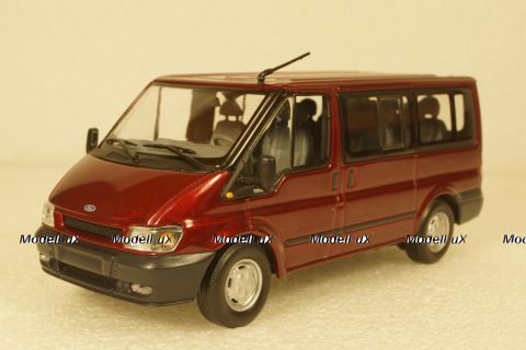 Ford Transit Tourneo Kombi 2001, dark red metallic, Minichamps  1:43