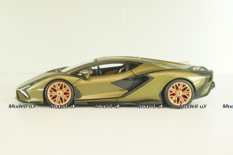 Lamborghini Sian FKP 37, matt olivee, Burago 1:24