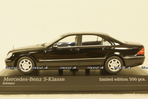 Mercedes S-Klasse W220 1998 black, 943036203, Minichamps 1:43