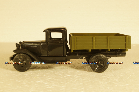 ГАЗ-АА, черный/хаки,з-д Двигатель 1:43 