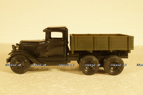 ГАЗ-ААА, черный/хаки, з-д Двигатель 1:43 