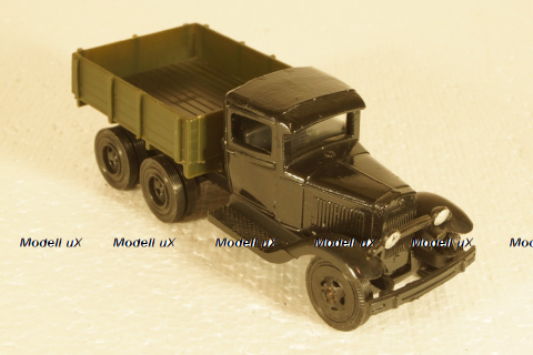 ГАЗ-ААА, черный/хаки, з-д Двигатель 1:43 