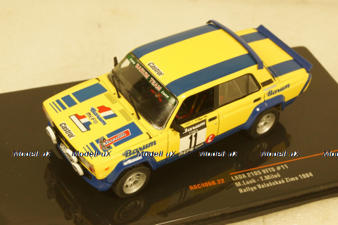 Ваз-2105 Lada VFTS #11 Valasskaa Zima Rally 1984 Lank/Milos, RAC406B, IXO 1:43
