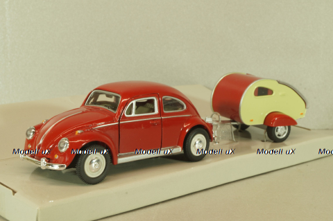 Volkswagen Beeatle (Kafer) with trailer, 27001, Schuco Junior 1:43