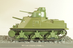 M3 Lee США 1944г. Танки, легенды мировой бронетехники №14, TLOB014, DeAgostini 1:43