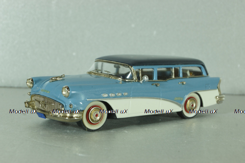 Buick Century Estate Wagon 1956, blue/white, NR22, Conquest Models 1:43