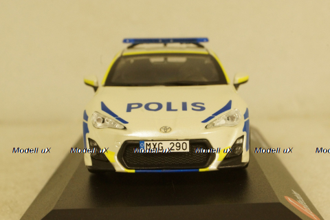 Toyota GT86 2013 Sweden Police Car, JC295, J-Collection 1:43