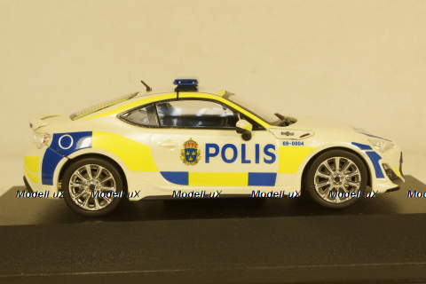 Toyota GT86 2013 Sweden Police Car, JC295, J-Collection 1:43