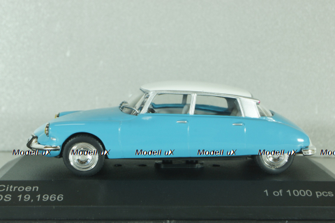 Citroen DS 19 1966, blue/white, WB229, WhiteBox 1:43