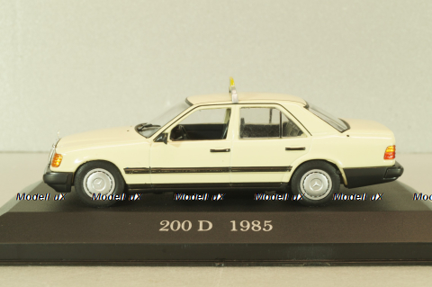 Mercedes-Benz 200 D (W124) Taxi 1985, beige, MBOMS073, Mercedes-Benz-Offizielle Modell-Sammlung #73, Altaya 1:43