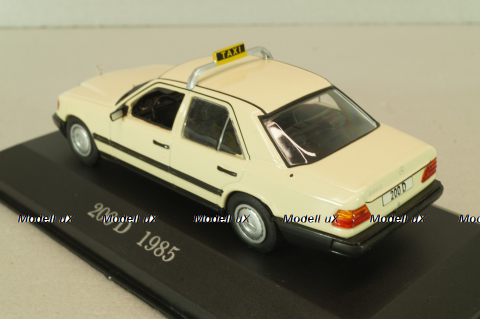Mercedes-Benz 200 D (W124) Taxi 1985, beige, MBOMS073, Mercedes-Benz-Offizielle Modell-Sammlung #73, Altaya 1:43