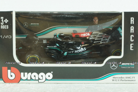 Mercedes AMG F1 W12 #77 Formula 1 2021, Valtteri Bottas, Bburago 1:43