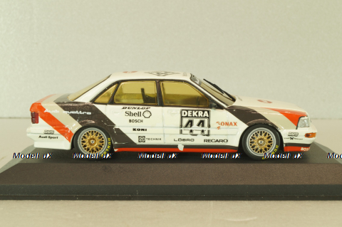 Audi V8 Quattro #44 DTM Champion 1990 H.J.Stuck, white, 1001, Minichamps 1:43