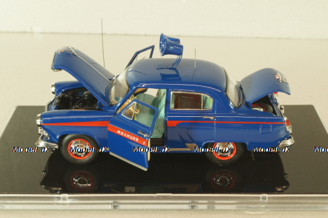ГАЗ-21Г Волга Милиция, ОРУД 1958, синяя, V43 (MTC) 1:43