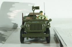 JEEP Willys 1/4 Ton.C/MITRAGLIA E FIGURA, Cararama 1:43