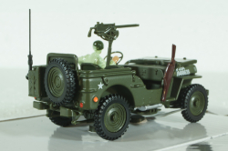 JEEP Willys 1/4 Ton.C/MITRAGLIA E FIGURA, Cararama 1:43