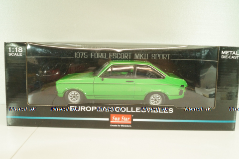 Ford Escort MKII 1600 Sport 1975, green, SUN4619, Sun Star 1:18