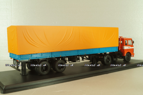 Маз-5432 тягач с п/прицеп Маз-93971 1983, красный/синий,  47050, Premium Classixxs 1:43