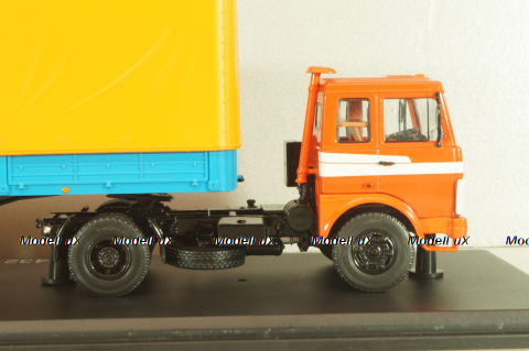 Маз-5432 тягач с п/прицеп Маз-93971 1983, красный/синий,  47050, Premium Classixxs 1:43