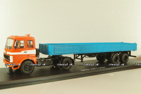 Маз-5432 тягач с п/прицеп Маз-93971 1983, красный/синий,  47050, Premium Classixxs 1:43