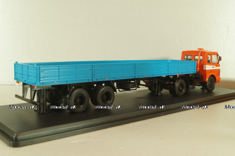 Маз-5432 тягач с п/прицеп Маз-93971 1983, красный/синий,  47050, Premium Classixxs 1:43