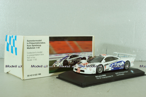 McLaren BMW GT Kox/Ravaglia, Championship 1997, 80429422198, Minichamps 1:43