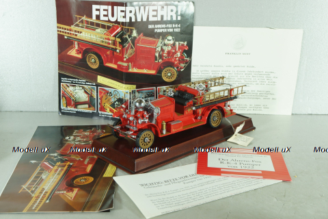 Ahrens Fox R-K-4 Pump Fire Engine 1922, red, Franklin Mint 1:32