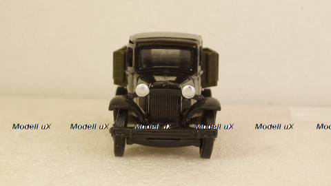 ГАЗ-АА чёрный/хаки, з-д Двигатель 1:43  