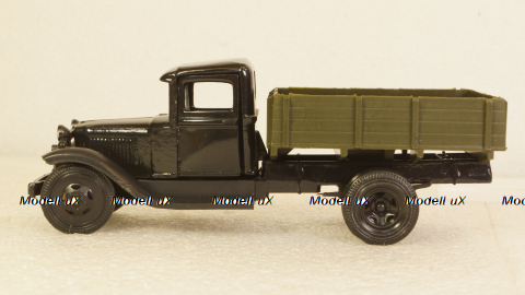 ГАЗ-АА чёрный/хаки, з-д Двигатель 1:43  