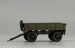 Прицеп 2-ПН-2 (гражданские номера) (с дугами и тентом), 600201, DiP Models 1:43