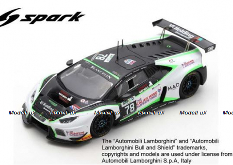 Lamborghini Huracan GT3 No.78 Barwell Motorsport 24H Spa 2016 M. Attard - L. Machitski - M. Mapelli - T. Kimber-Smith, SB293, Spark 1:43