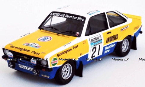 Ford Escort Mk II RS 1800, RHD, No.21, Andrews, Rallye WM, RAC Rally, R.Brookes/J.Brown, 1975, Trofeu 1:43