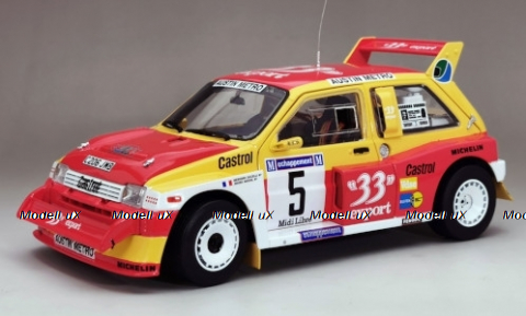 MG Metro 6R4 #5, 33 Export, Criterium of Cevennes1986, SUN5541, SunStar 1:18