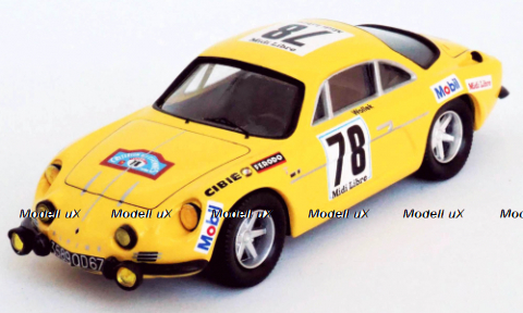 Alpine Renault A110, No.78, Criterium des Cevennes, B.Wollek/M.de la Grandrive, 1969, Trofeu 1:43