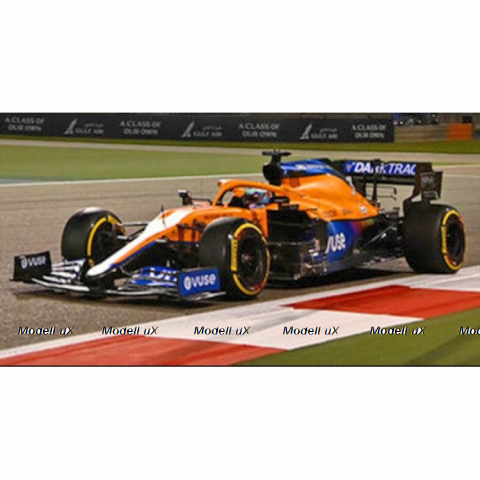 McLaren MCL35M No.3 McLaren 7th Bahrain GP 2021 Daniel Ricciardo, 18S584, Spark 1:18