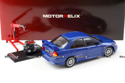 Mitsubishi Lancer EVO 4 IV, blue, 1999, M84005, MotorHelix 1:18