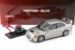 Mitsubishi Lancer EVO 4 IV, silver, 1999, M84001, MotorHelix 1:18