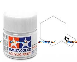 Акриловая глянцевая краска White (Белый), X-2, 81502 Tamiya 