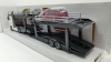 Mercedes Actros 2545 white Car transport with Ford Focus Turnier, Burago 1:43