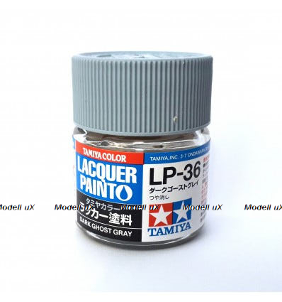 Краска нитро матовая Dark ghost gray (темно-серая призрачная), Tamiya LP-36
