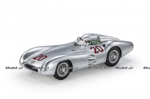 MERCEDES F1 W196R STREAMLINERS N 20 2nd GP FRANCE 1954 K.KLING - CON VETRINA - WITH SHOWCASE, GP Replicas 1:18