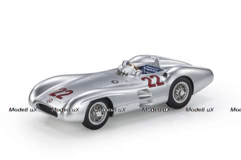 MERCEDES F1 W196R STREAMLINERS N 22 GP FRANCE 1954 H.HERRMANN - CON VETRINA - WITH SHOWCASE, GP Replicas 1:18