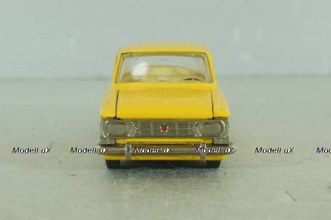 Москвич-412 А2, желтый, 2 зажима,Тантал/Радон 1:43