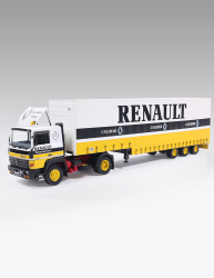 Renault D38 T with semi-trailer "Renault" 1983, white/yellow, Camiones Espanoles, №3, Salvat 1:43