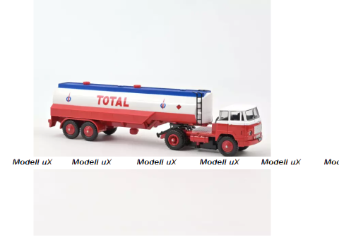 Unic-Total Fuel Tanker Truck 1963-red white blue,CL5512,  Norev 1:43