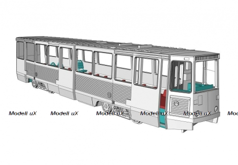 Сборная модель Трамвай КТМ-5М3, RTM 87010 1:87