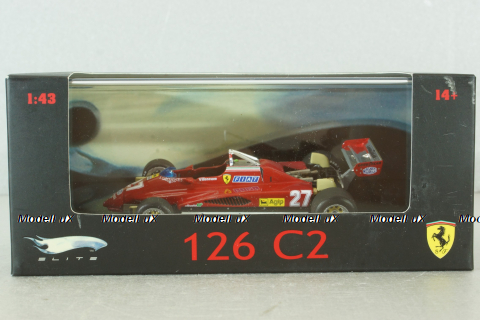 Ferrari 126 C2 Gilles Villeneuve, 2nd Place San Marino GP 1982, N5580, Hot Wheels Elite 1:43