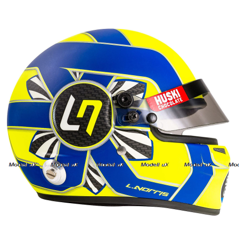 Mini Helmet Lando Norris McLaren Mercedes Formel 1 2021, Bell 1:2
