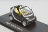 Smart fortwo cabrio black with body panel Fresh-Up (white), 0012497V001C51Q00, Minichamps 1:43